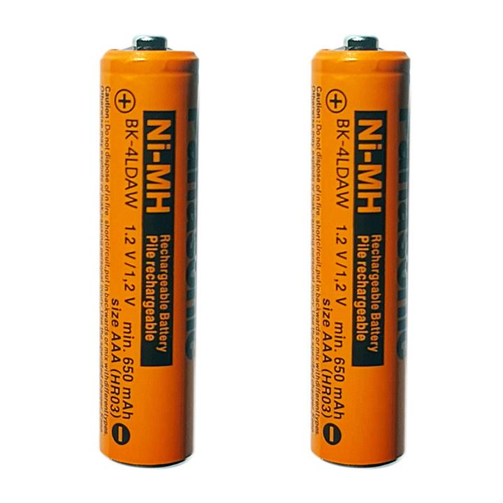 باتری تلفن بی سیم پاناسونیک مدل BK-4LDAW 650mAh بسته 2 عددی